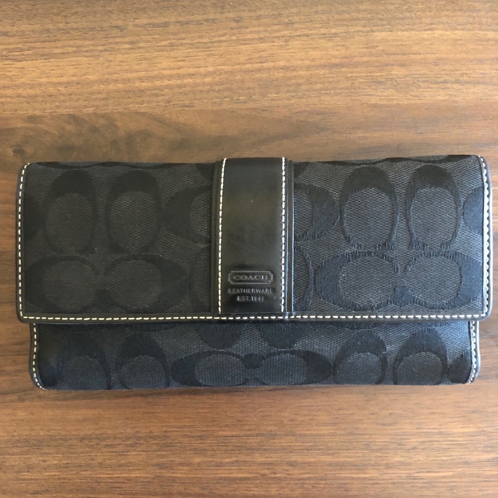 Black Monogram Coach Wallet